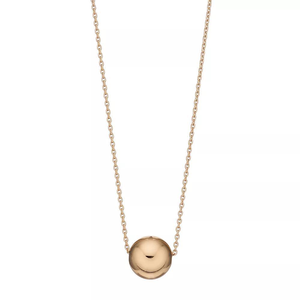 Sterling Silver Beaded Necklace, Women's, 14k Gold Over Product Image