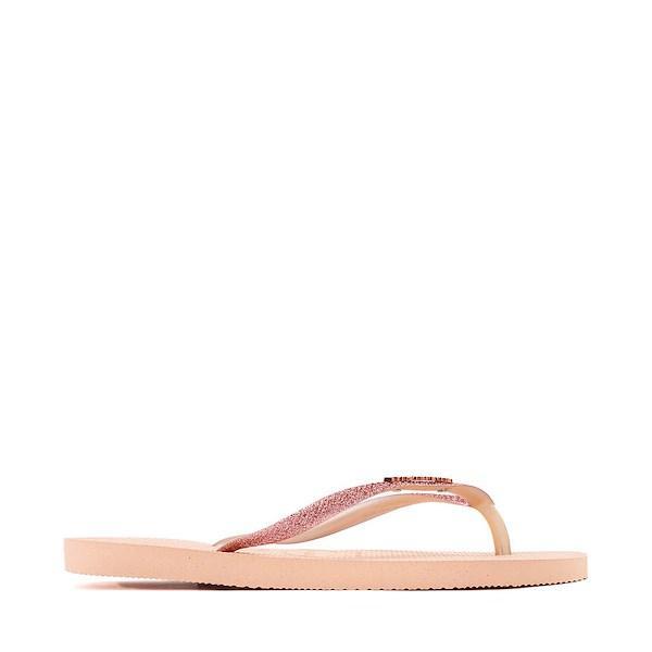 Womens Havaianas Slim Glitter II Flip-Flop - Ballet Rose / Golden Blush Product Image