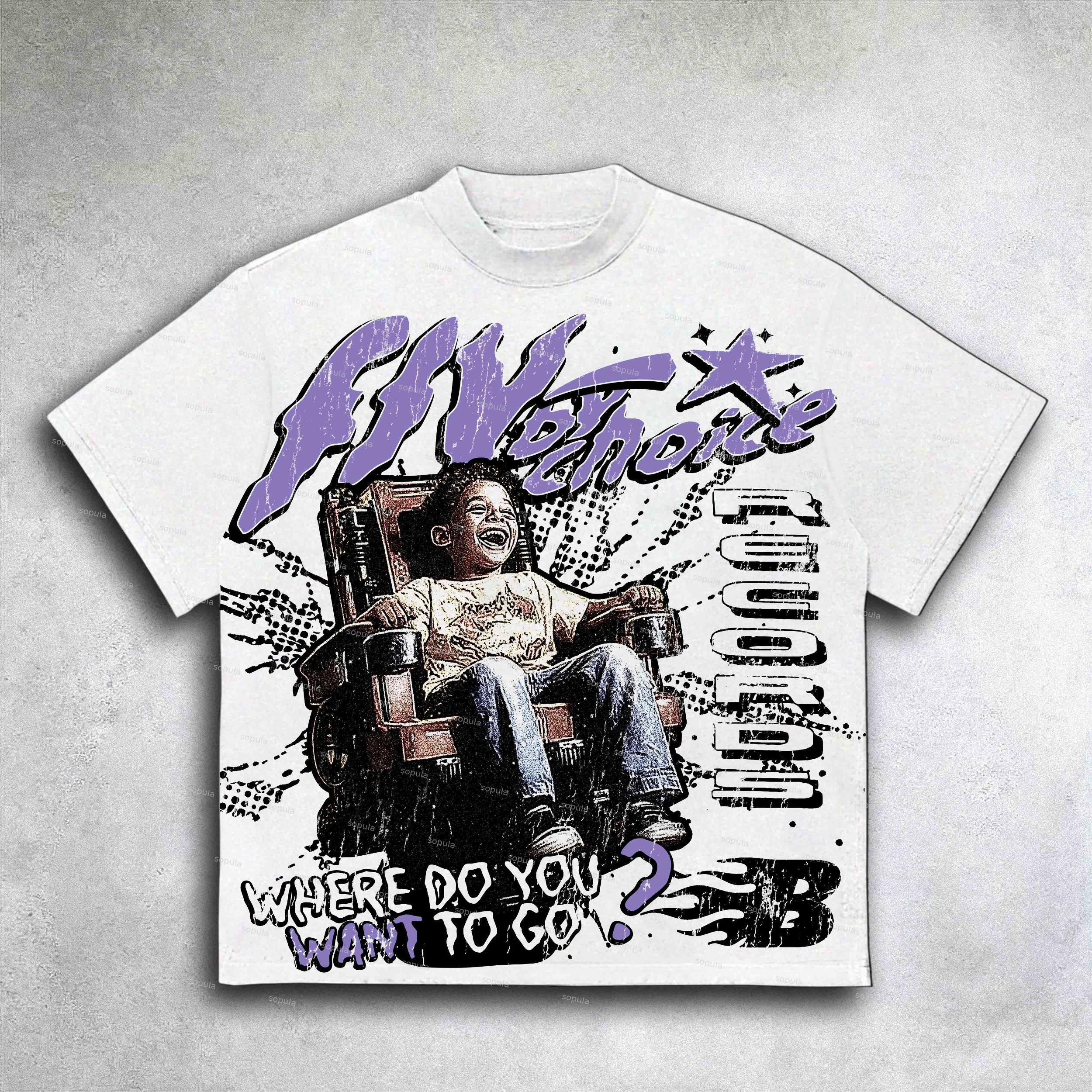 Sopula 'where Do You Want To Go' Cotton T-Shirt Product Image