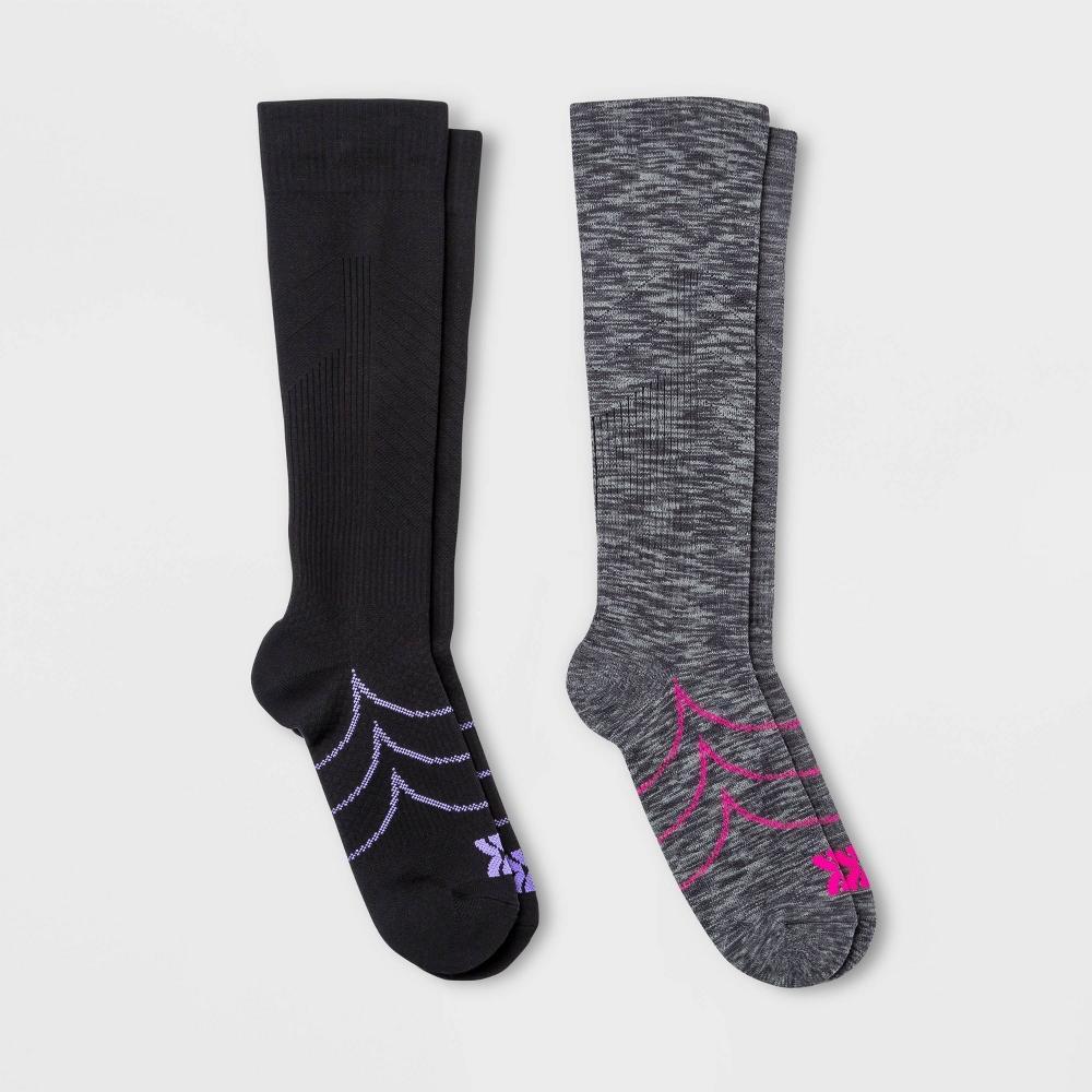 Womens Compression 2pk Knee High Athletic Socks - All In Motion 4-10 Product Image