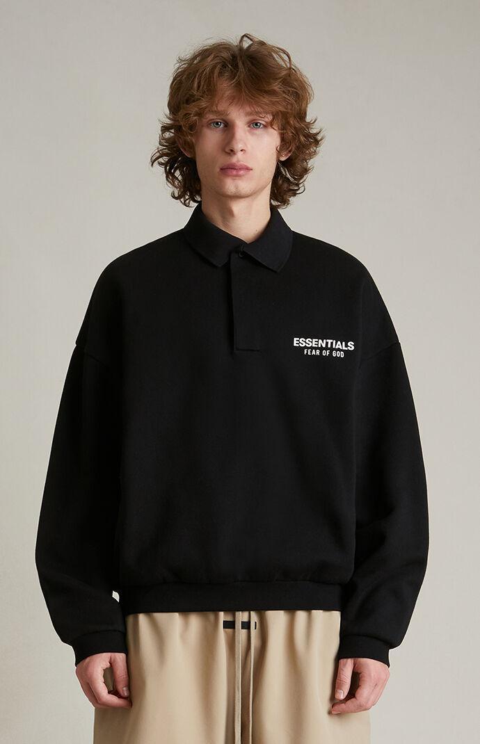 Fear of God Essentials Men's Fleece Polo Sweatshirt - Product Image
