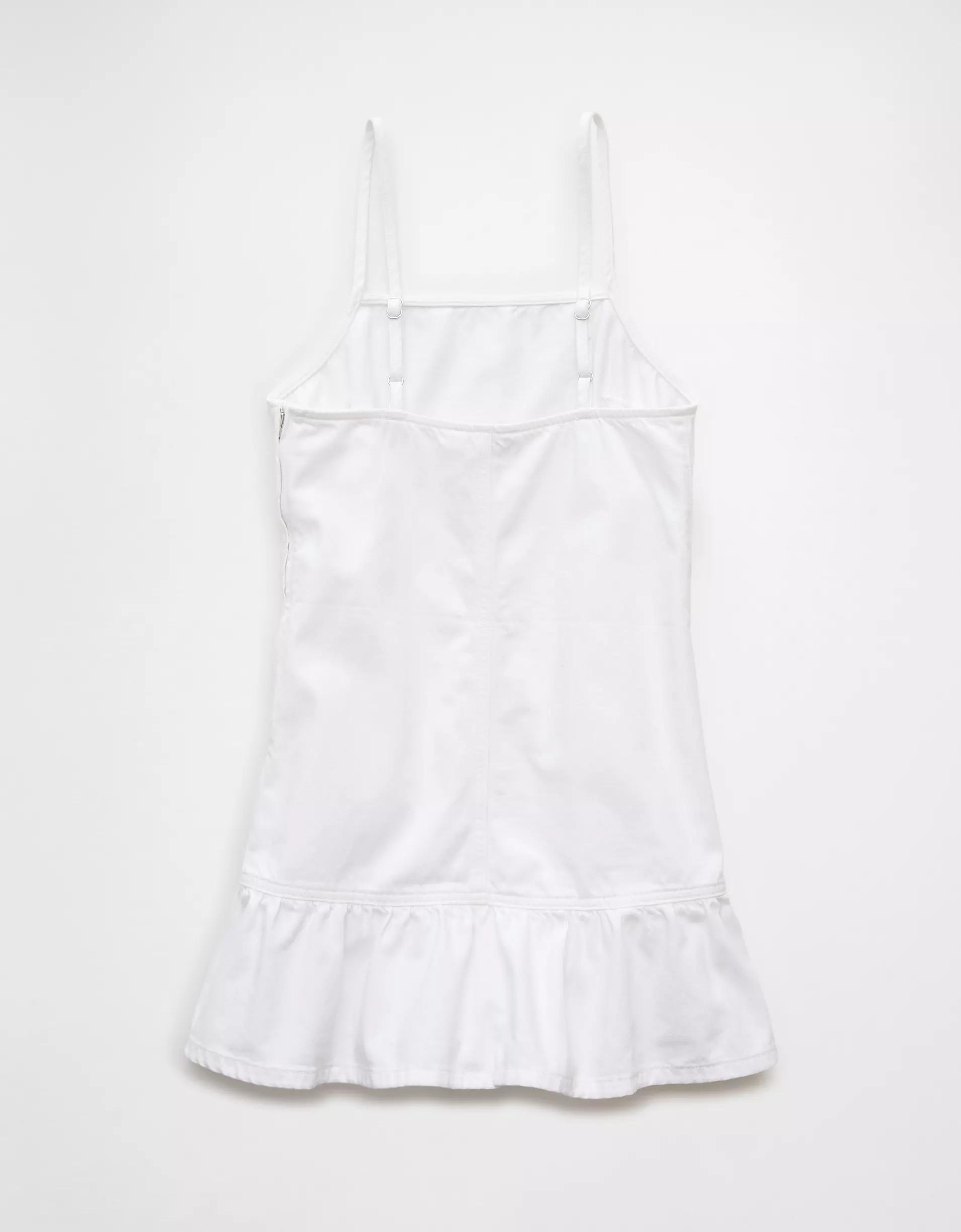 AE Denim Ruffle Mini Shift Dress Product Image