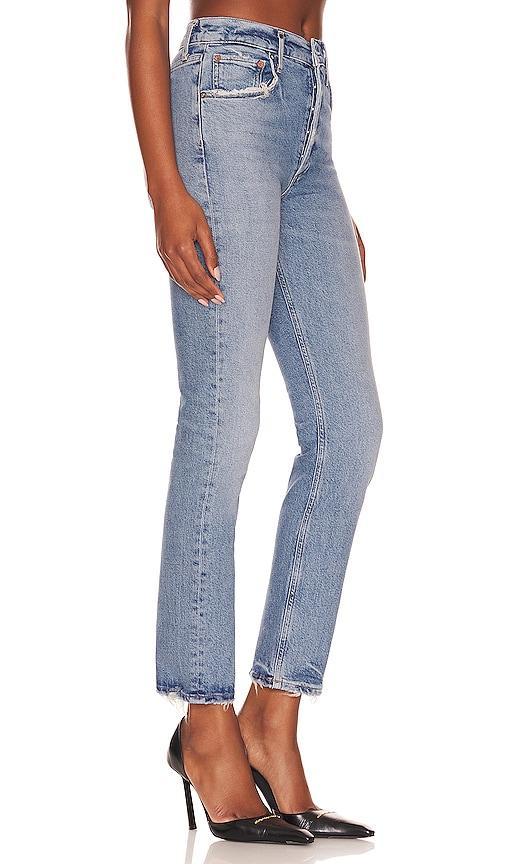 AGOLDE Riley Long Straight in Blue Product Image