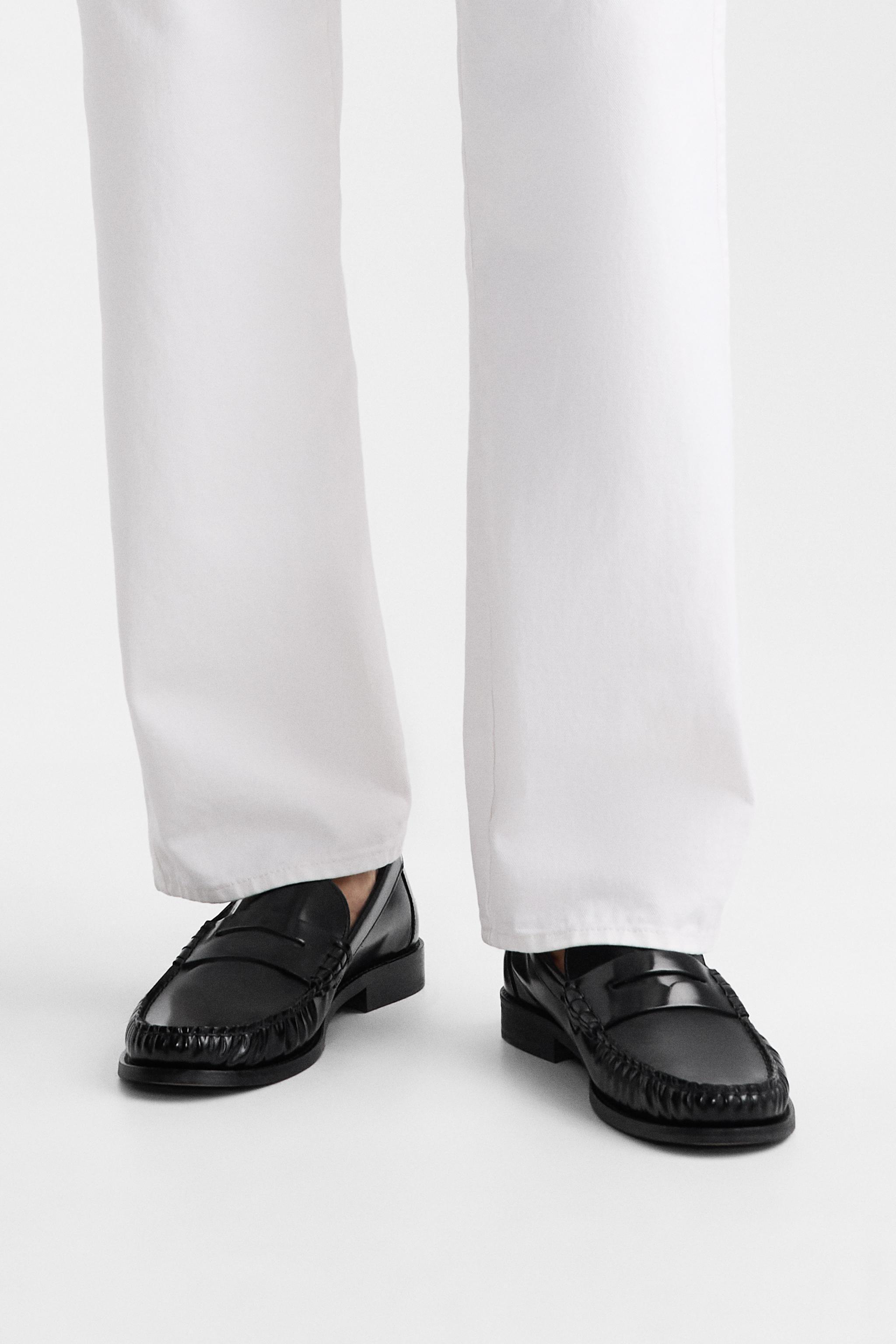 LEATHER PENNY LOAFERS Product Image