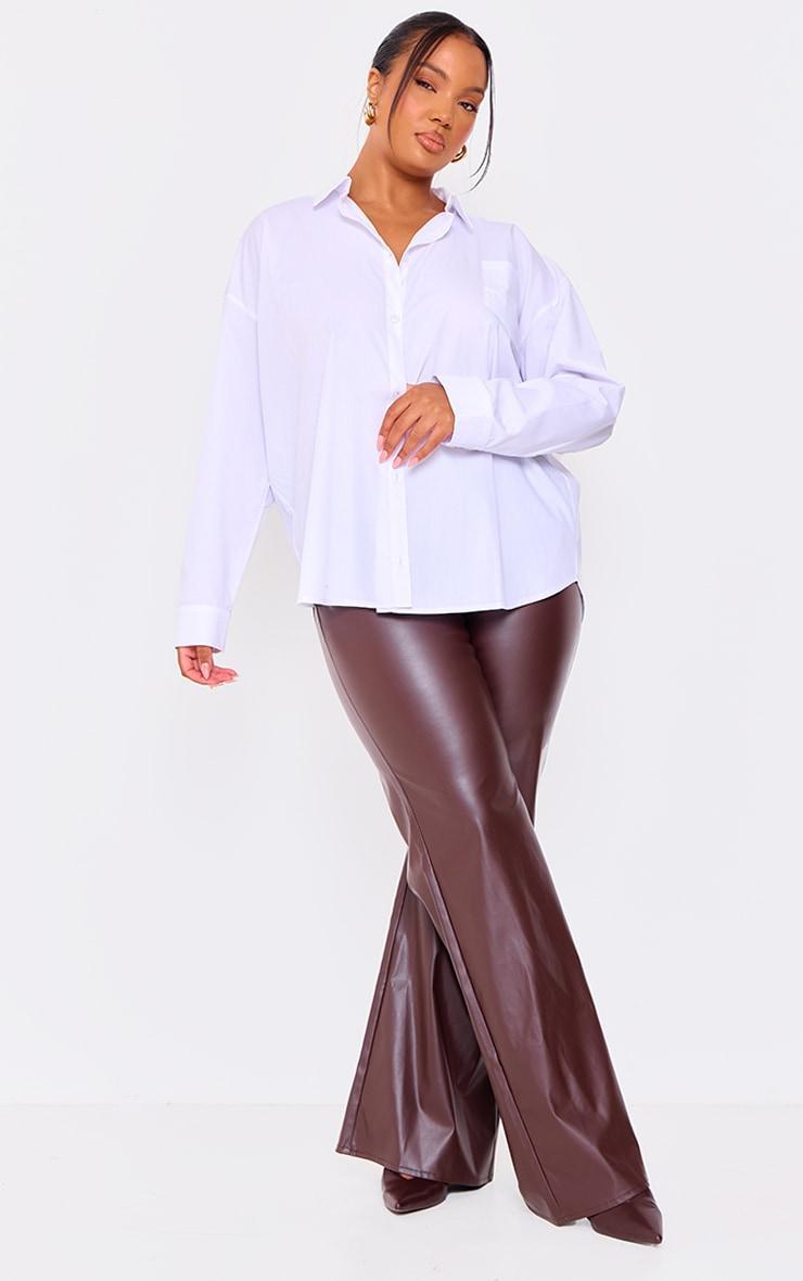 Plus White Oversized Shirt Product Image