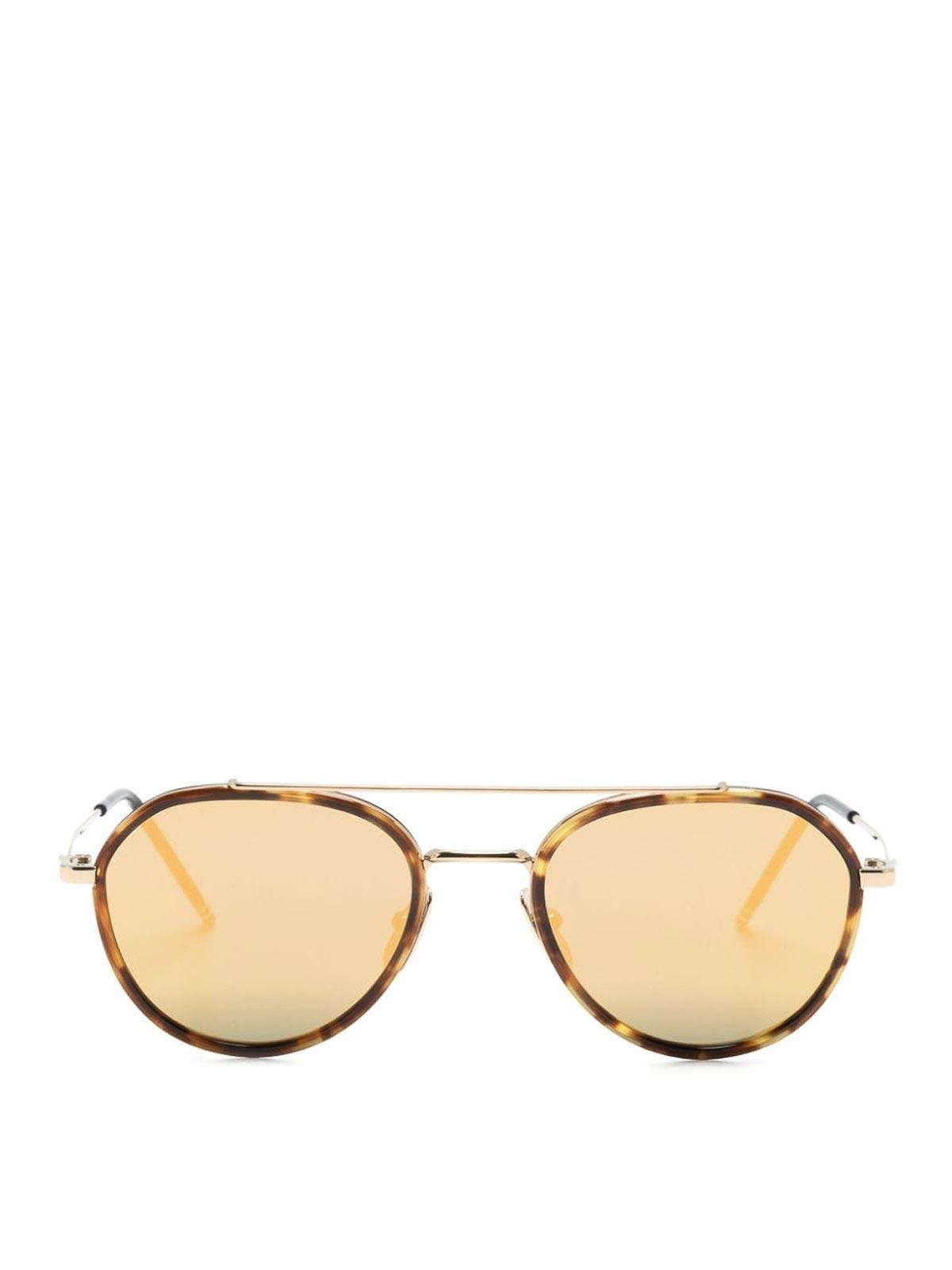 THOM BROWNE Pilot-frame Sunglasses In Grey Product Image