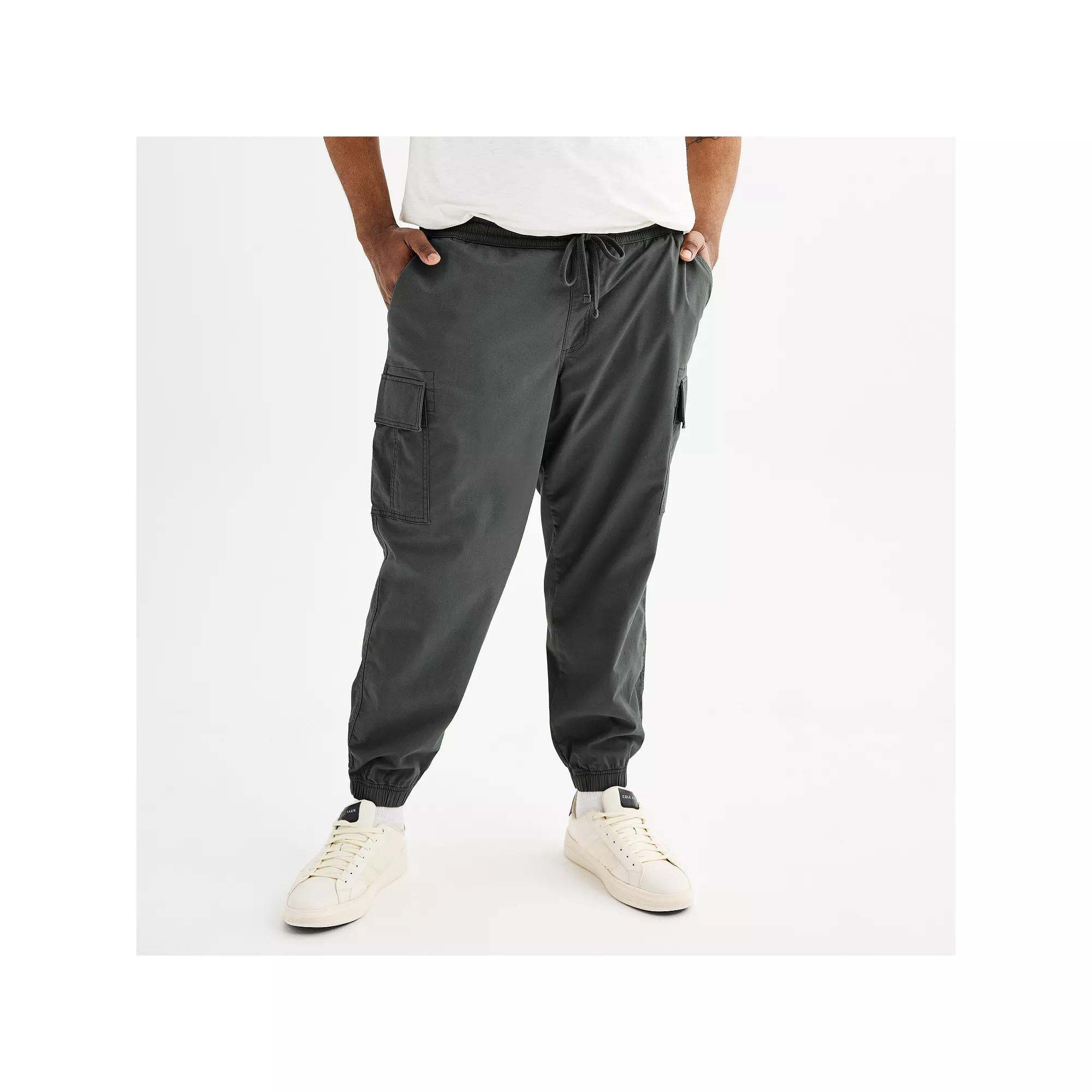 Big & Tall Sonoma Goods For Life® Pull-On Cargo Jogger Pants, Men's, Size: 3XL Tall, Dark Gray Product Image