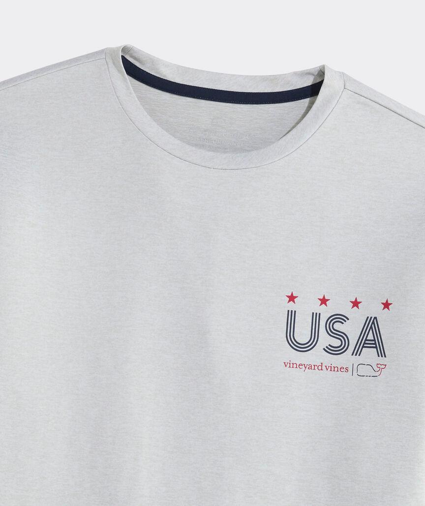 USA Flag Long-Sleeve Harbor Performance Tee Product Image