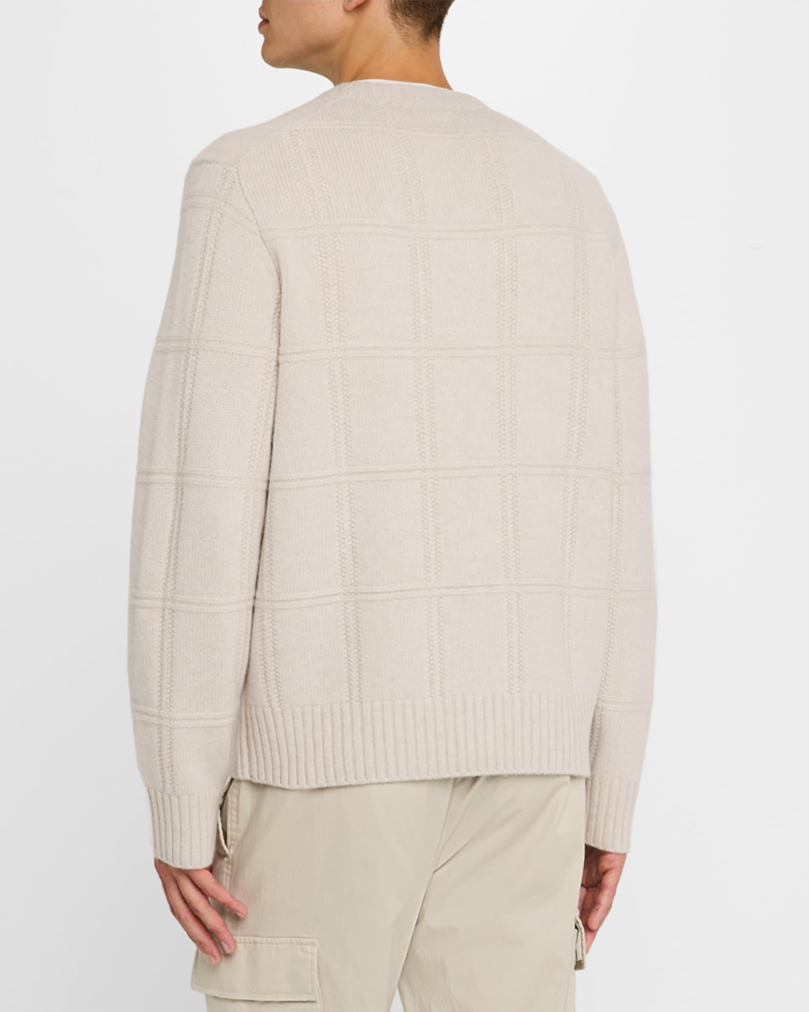 Mens Seed Stitch Windowpane Sweater Product Image