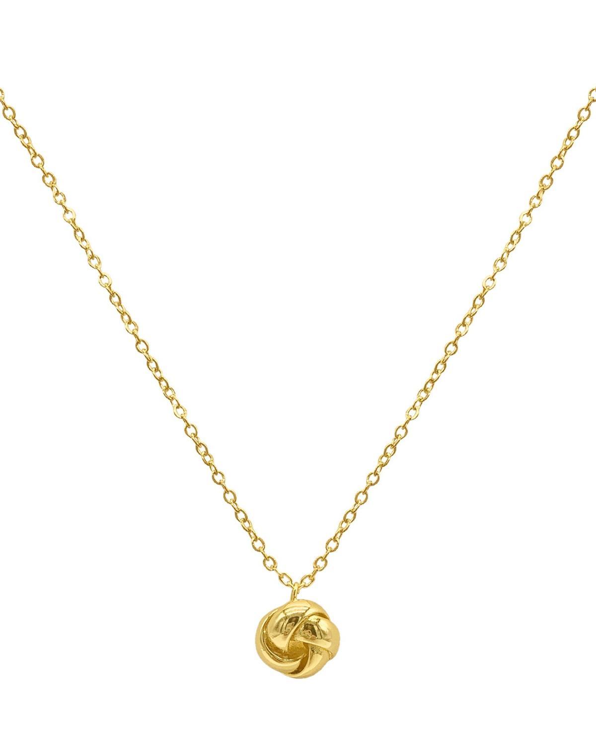 Adornia 14k Gold Plated Knot Pendant Necklace, Women's, Size: 16", Gold Tone Product Image