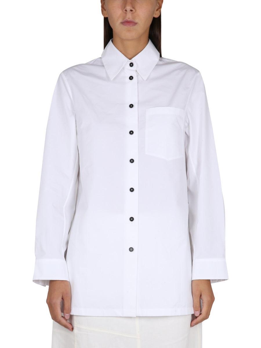 JIL SANDER Buttoned Long In White Product Image