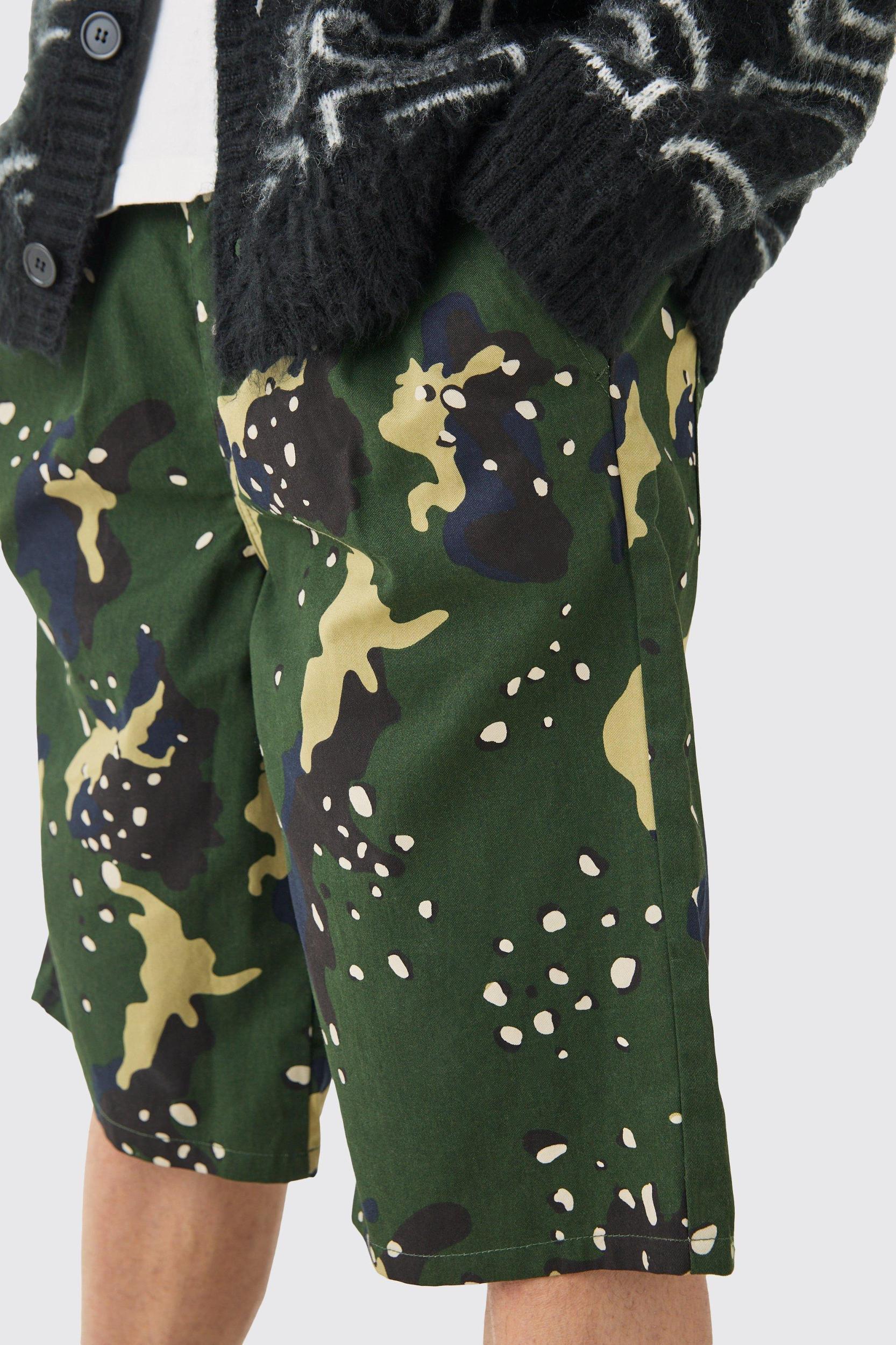 Comfort Waist Belted Camo Jorts | boohooMAN USA Product Image