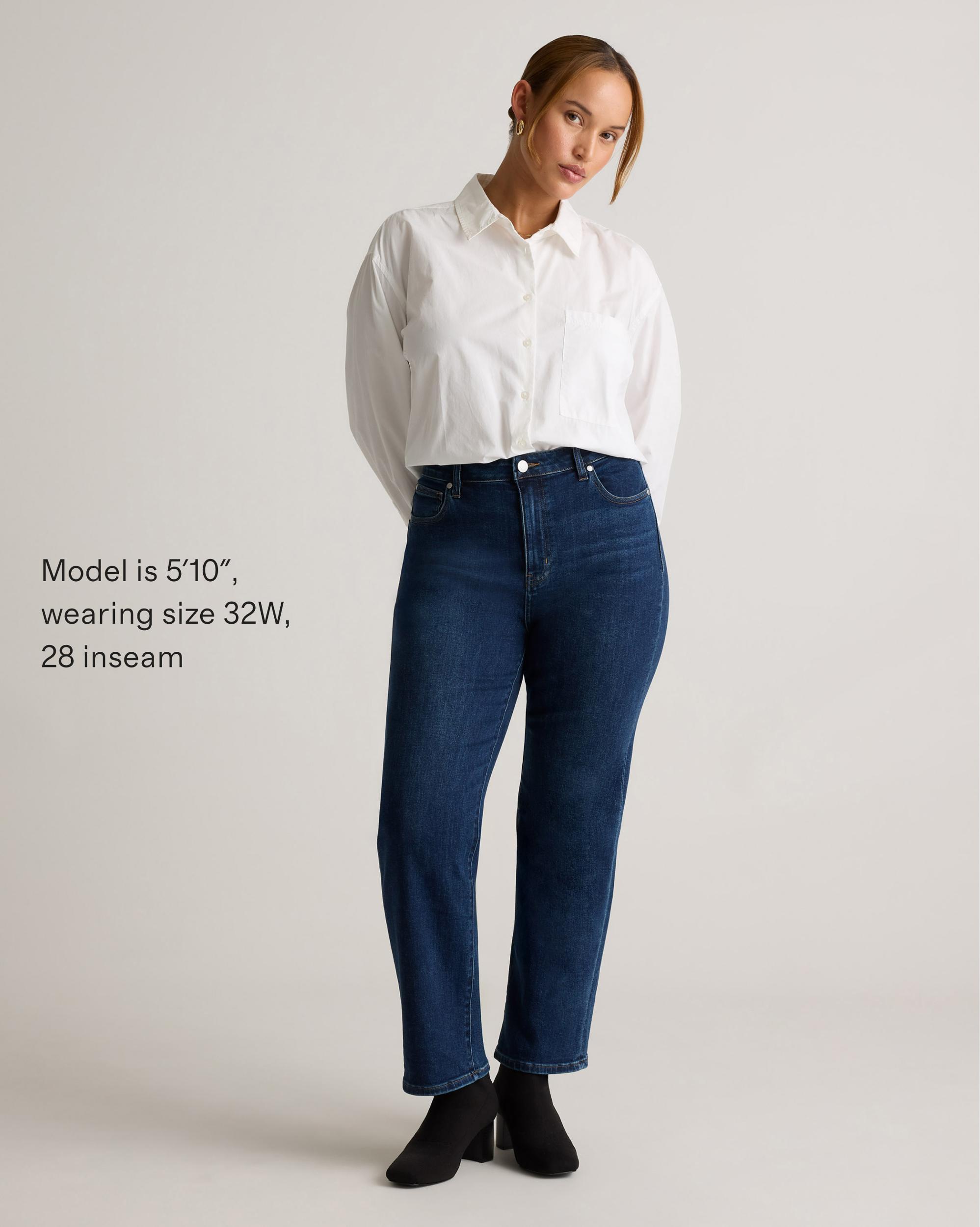 Quince | Women's Bella Stretch Straight Jeans Organic Cotton Product Image