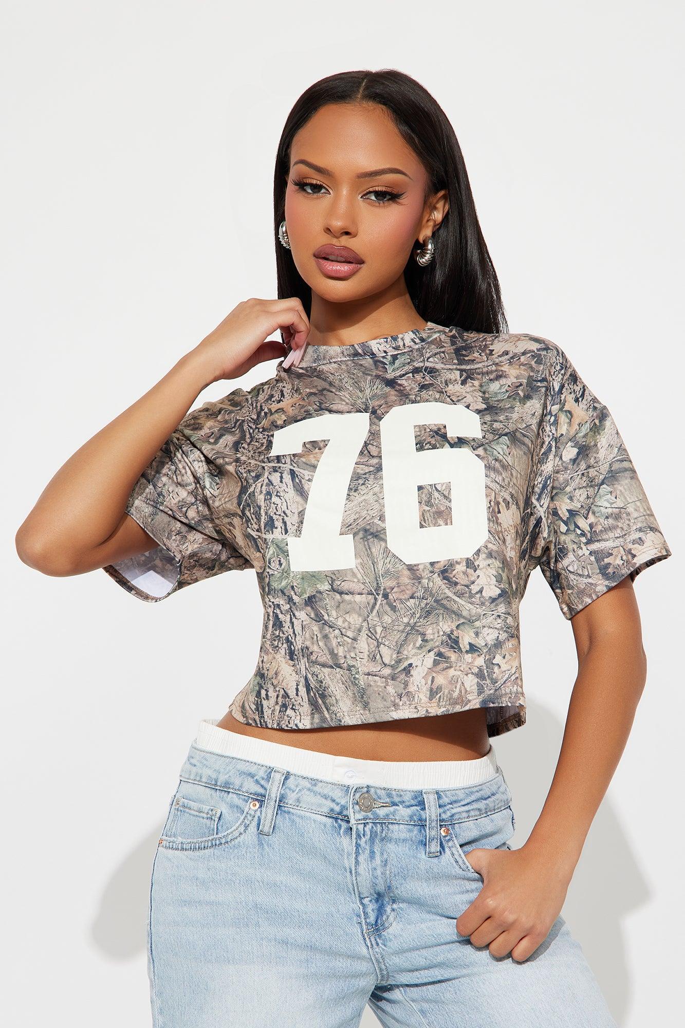 76 Camo Cropped Tee - Camouflage Product Image