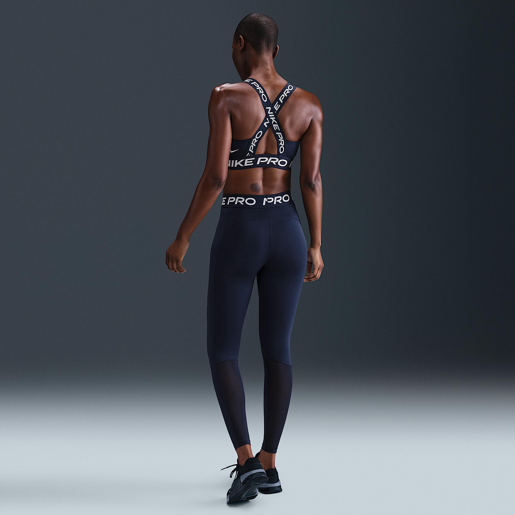 Nike Pro Women's Mid-Rise Mesh-Paneled Leggings Product Image