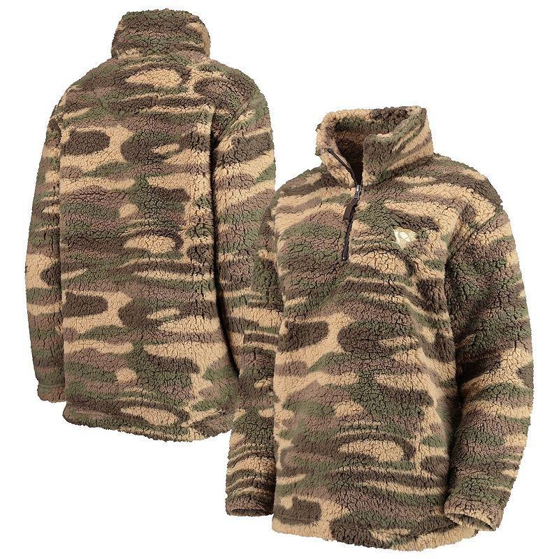 Women's G-III Sports by Carl Banks Camo New York Rangers Sherpa Quarter-Zip Jacket, Size: Large, Ran Green Product Image