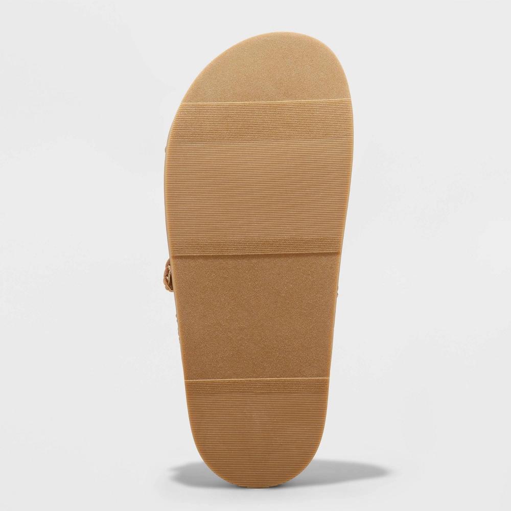 Womens Kylie Woven Two Band Footbed Sandals - Universal Thread Tan 7.5: Slip On, Open Toe, Medium Width Product Image