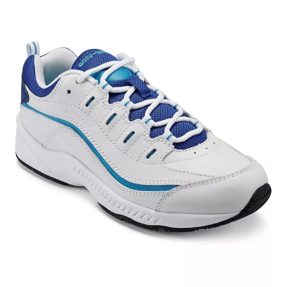 Easy Spirit Romy Women's Fashion Walking Sneakers, Size: 6 Wide, White Cyan Blue Product Image