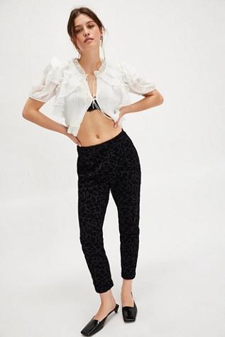 For Love & Lemons Midnight Vevlet Capris Product Image