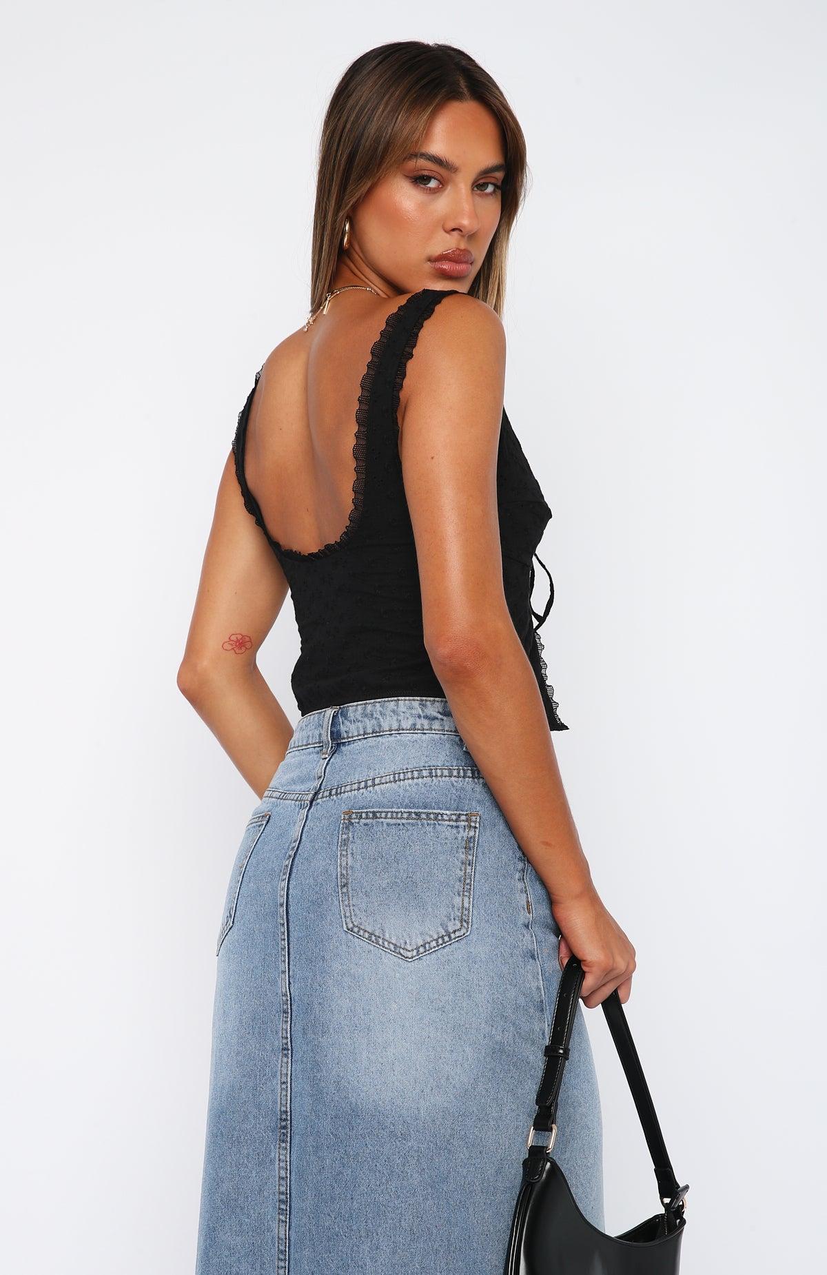 Where Have You Been Crop Black Product Image