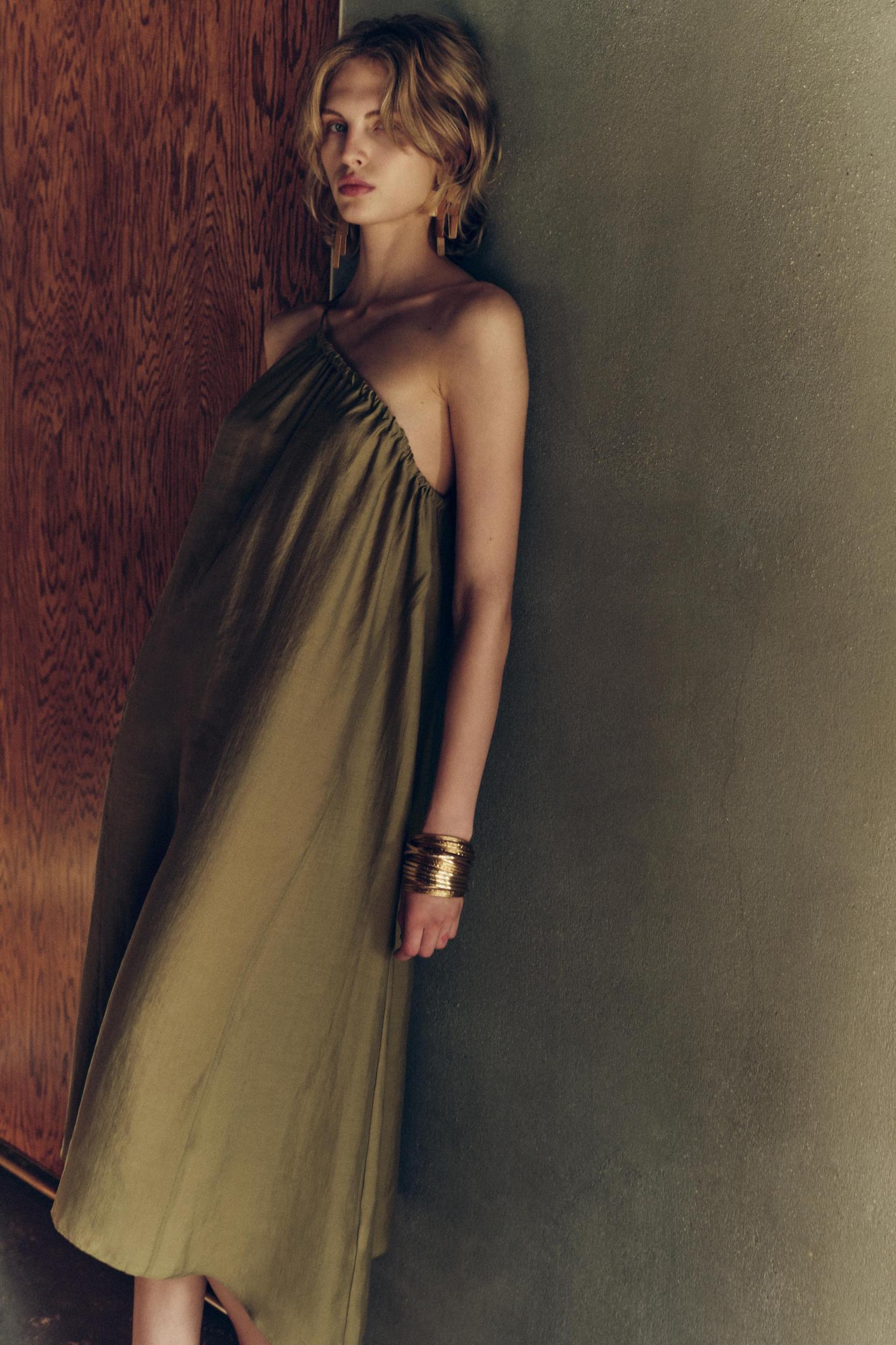 ASYMMETRIC FLOWY DRESS ZW COLLECTION Product Image