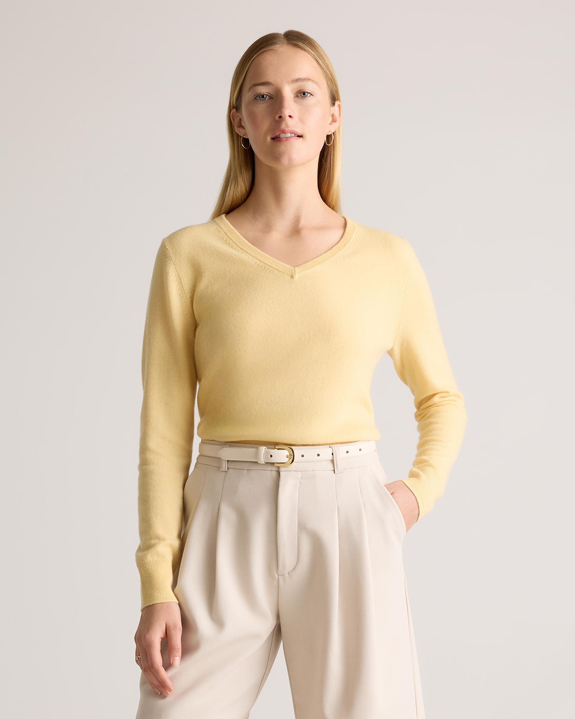 The Cashmere V-Neck Sweater | Quince Product Image