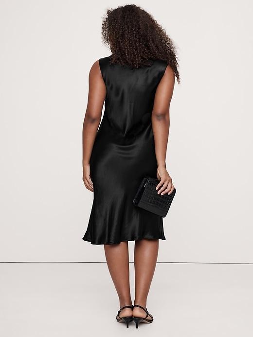 Bias-Cut Satin Midi Dress Product Image