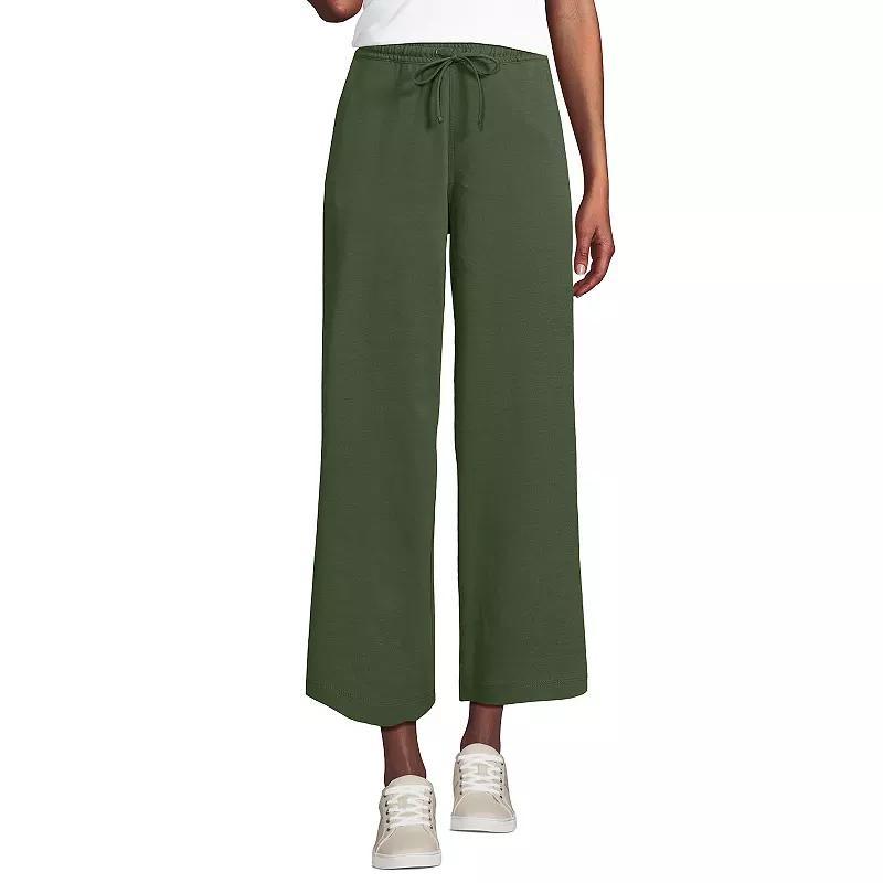 Petite Lands' End Sport Pull-On Drawstring Wide Leg Crop Pants, Women's, Size: XS Petite, Radiant Blue Product Image