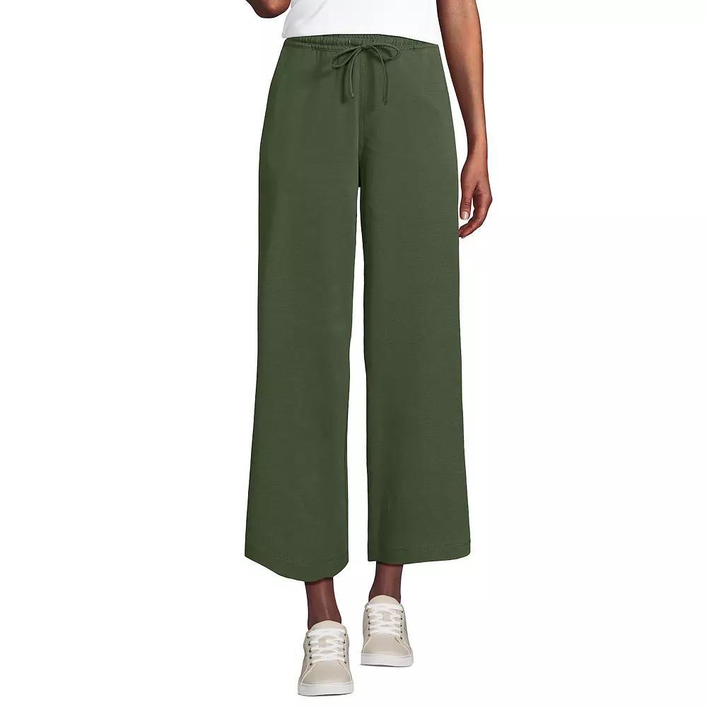 Petite Lands' End Sport Pull-On Drawstring Wide Leg Crop Pants, Women's, Size: XS Petite, Radiant Blue Product Image