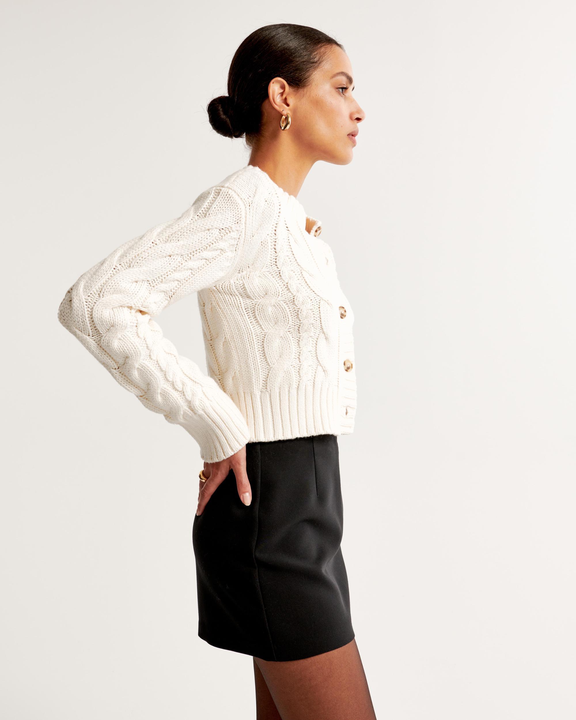 Cable Short Cardigan Product Image