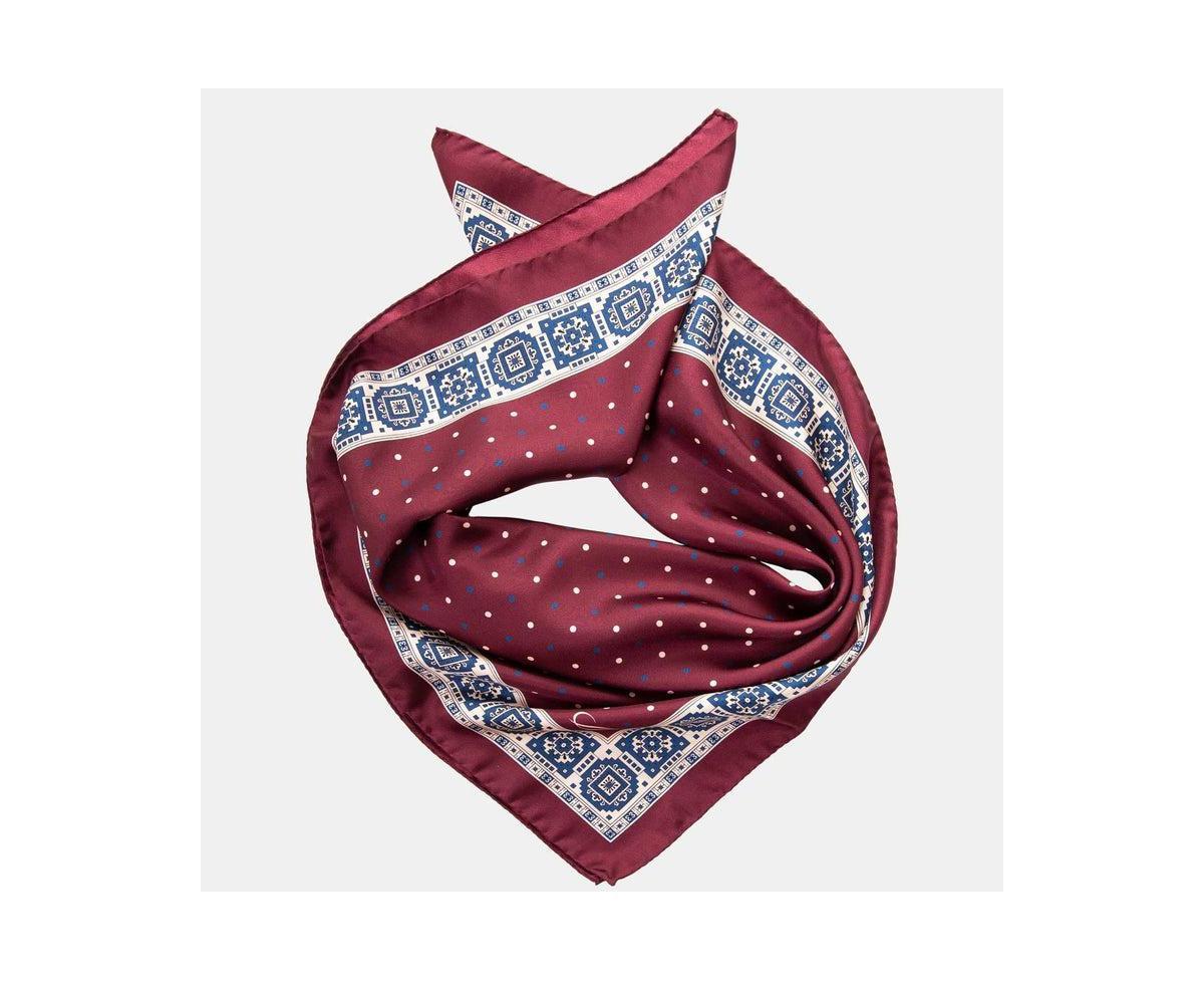 Elizabetta Bergamo - Hand Rolled Silk Neckerchief for Men in Blue at Nordstrom Product Image