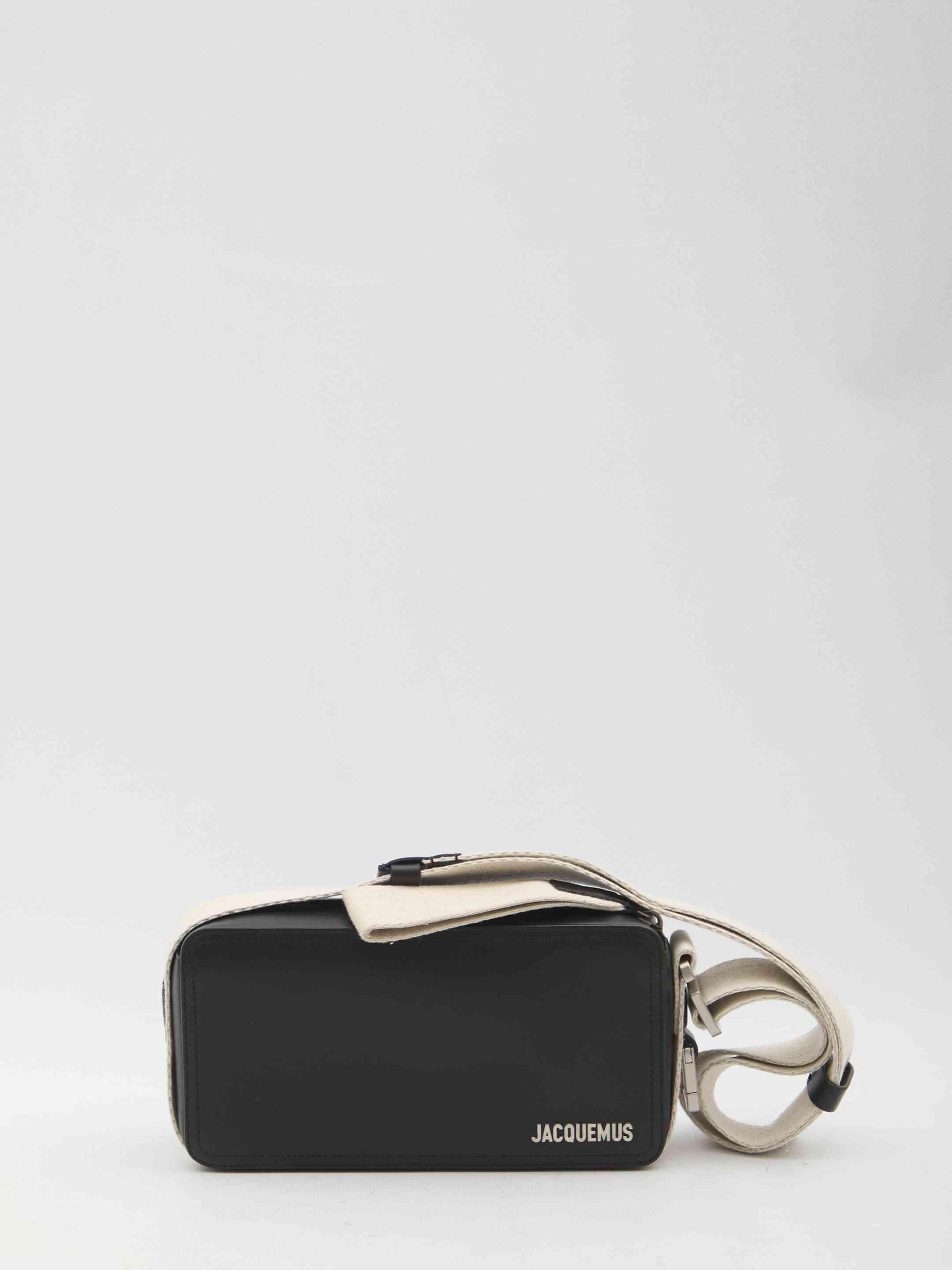 JACQUEMUS Men La Cuerda Horizontal Bag In Black Product Image