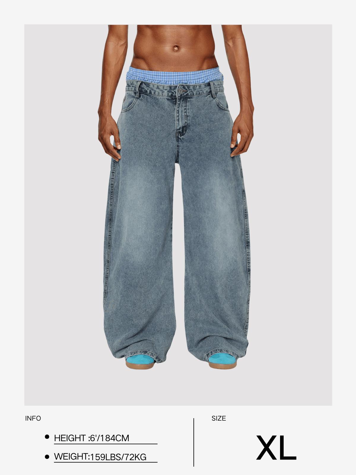 Aelfric Eden Double Waist  Baggy Jeans Product Image