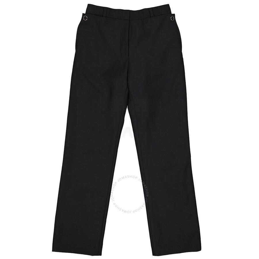 BURBERRY Black Pocket Detail Wool Mohair Tailored Trousers Product Image