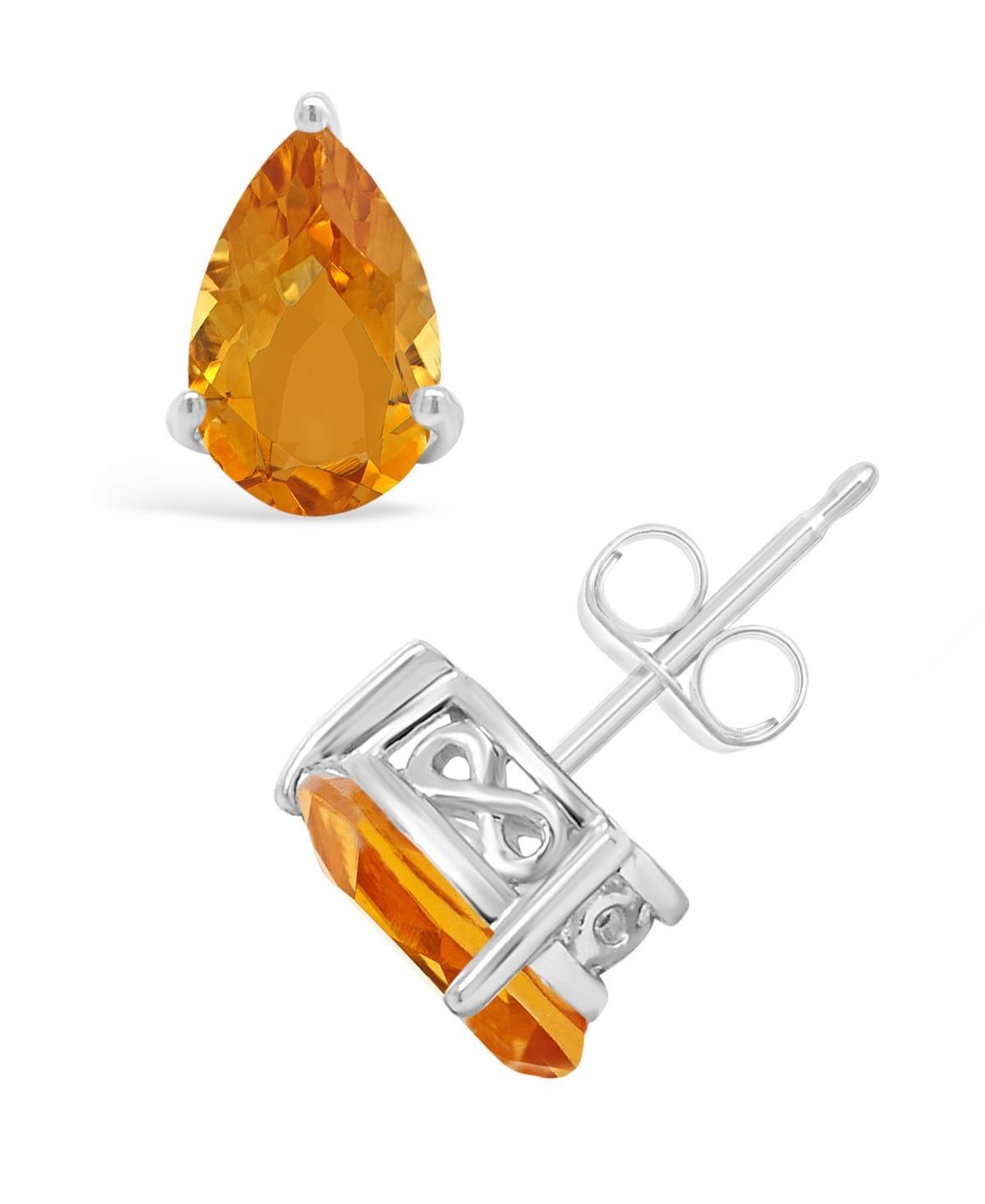 Alyson Layne Sterling Silver Gemstone Teardrop Stud Earrings, Womens, Pink Quartz Product Image