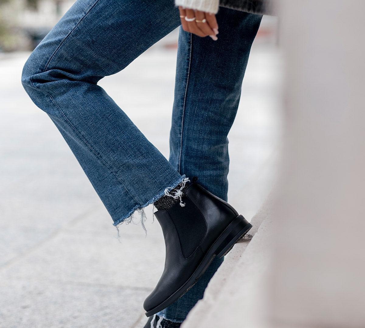 Sierra Black Leather Bootie Product Image