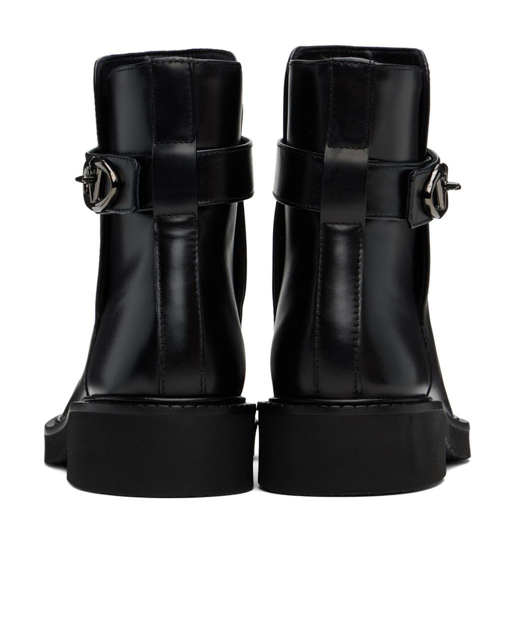 VALENTINO GARAVANI Logo Short Boots In Black Product Image