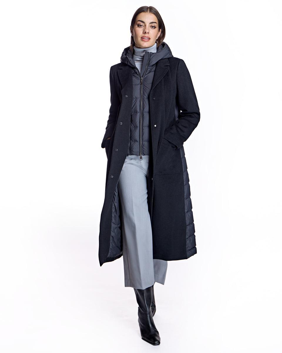 Cashmere Blend and Puffer Hooded Coat Product Image