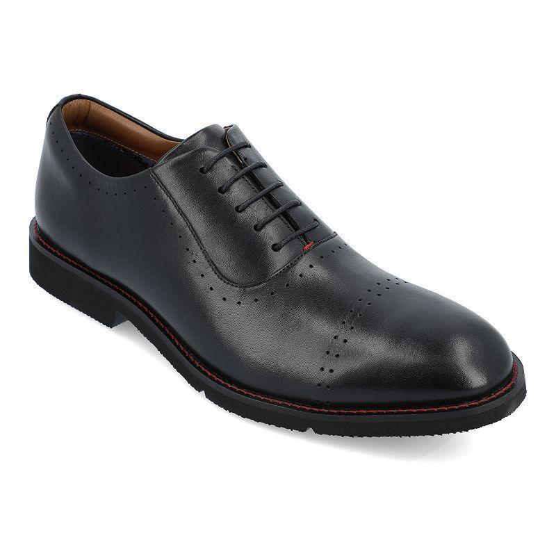 Thomas & Vine Morey Perforated Mens Leather Oxfords Red Product Image