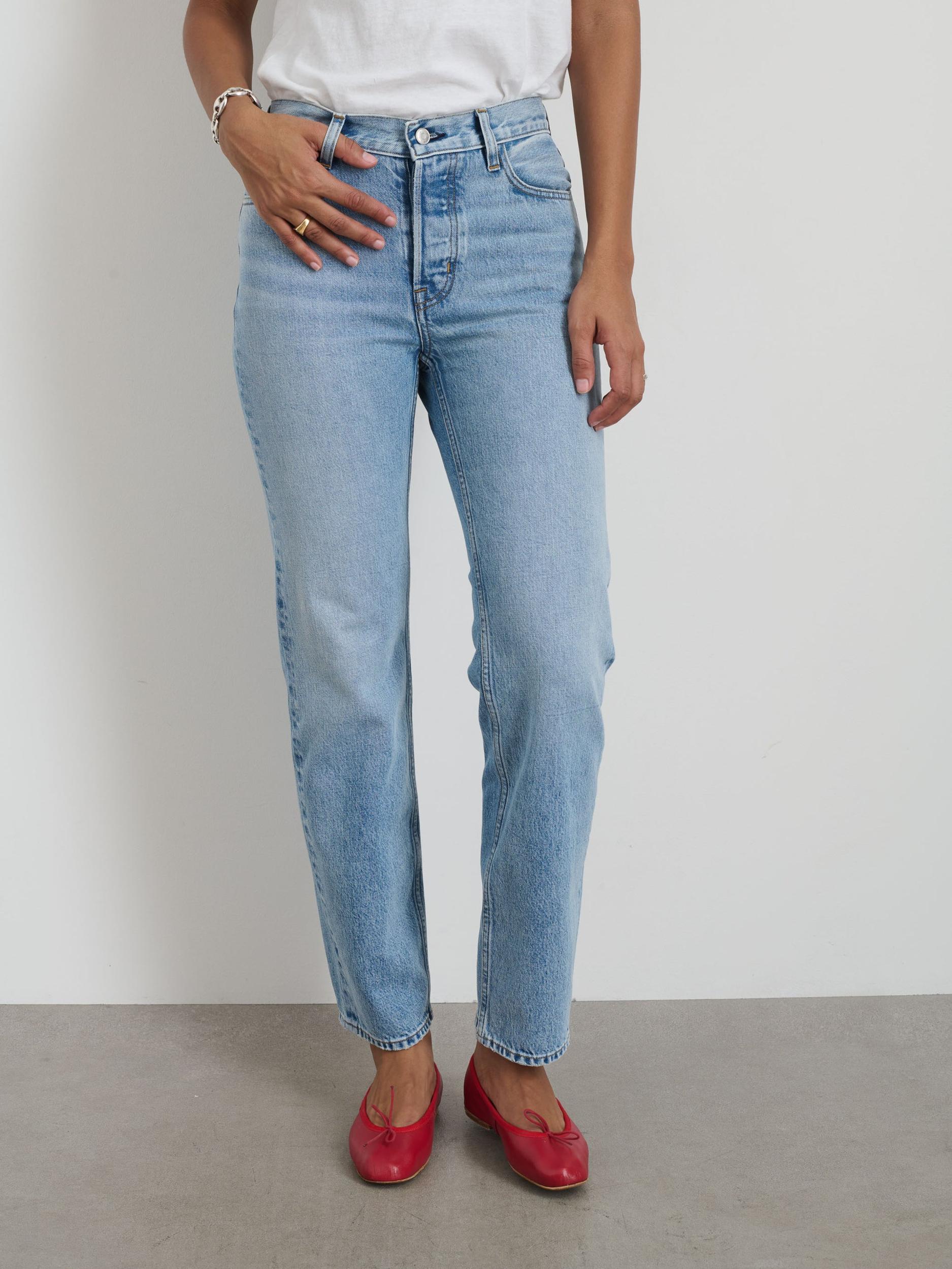 Jane Mid Rise Straight Jean Product Image