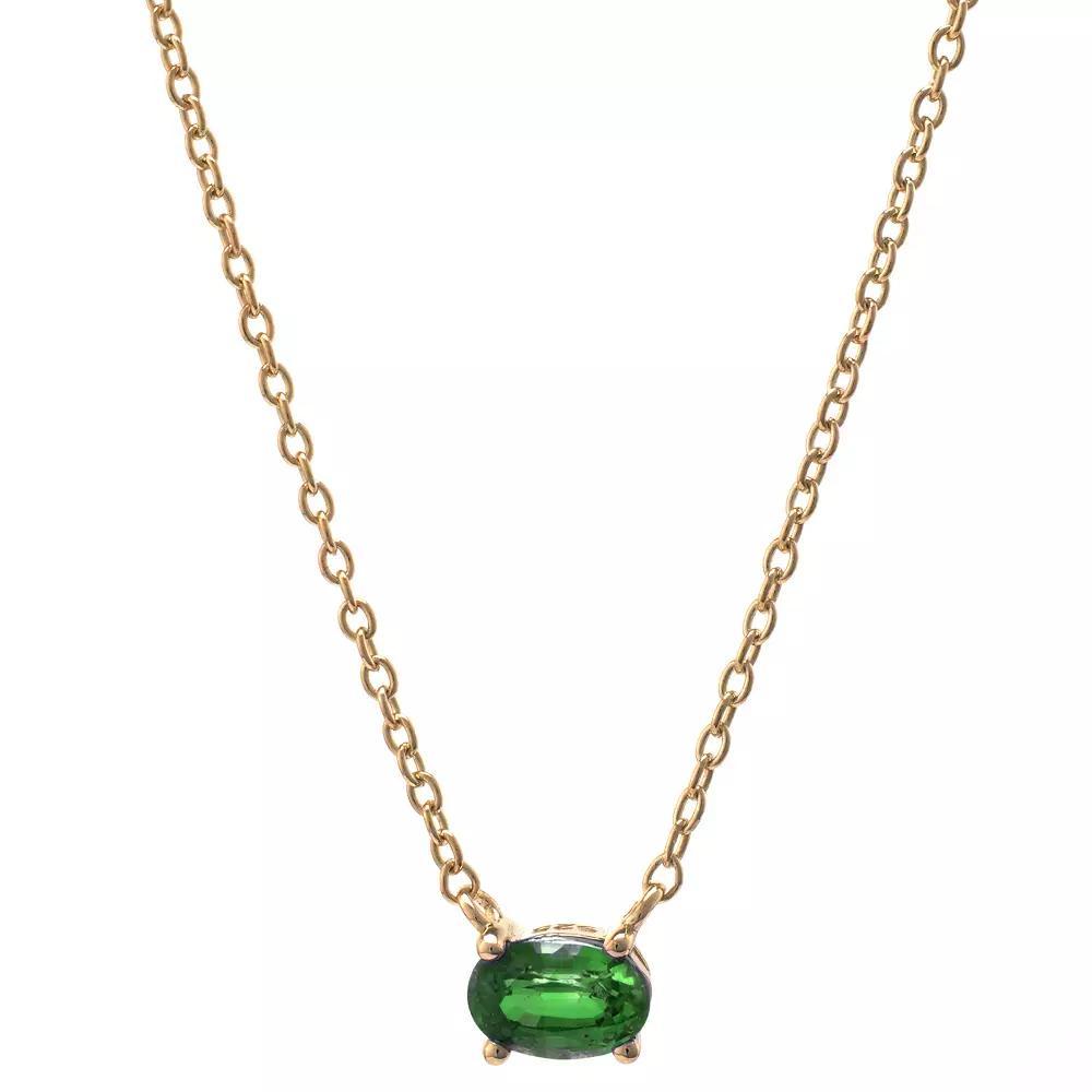 Gemistry 14k Gold Blue Kyanite Pendant Necklace, Women's, Size: 18" Product Image