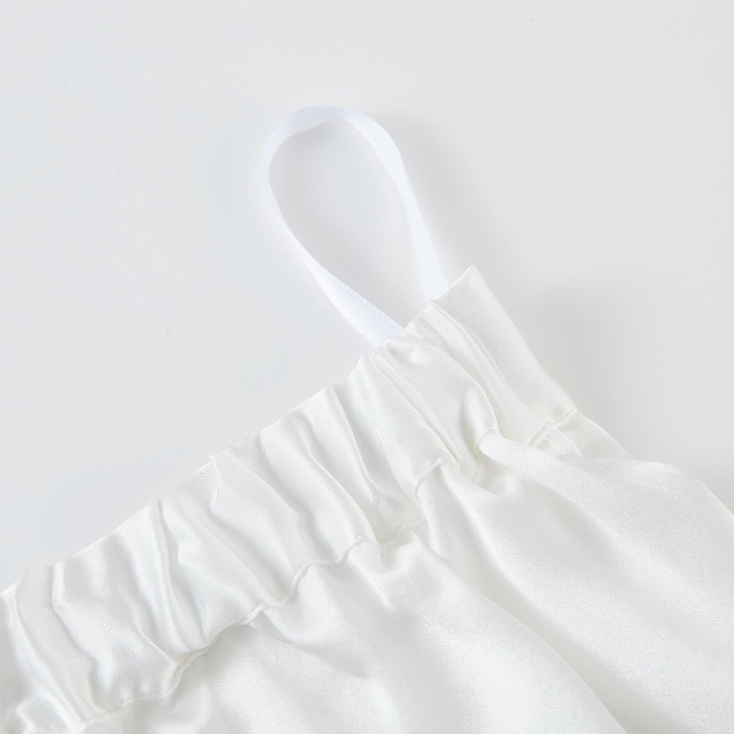 Pearl White Pure Mulberry Silk Top and Shorts Set | Soar Collection Product Image