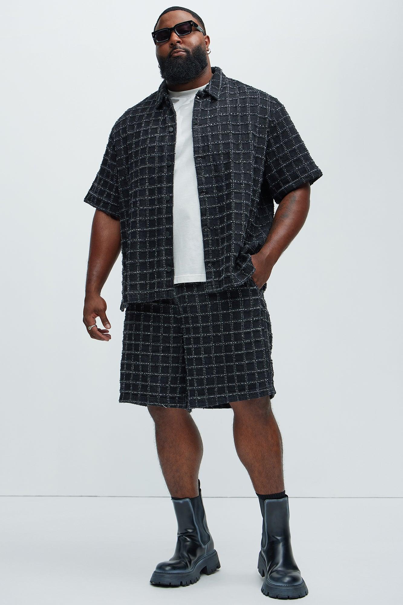 Saturday Morning Distressed Denim Shorts - Black Product Image