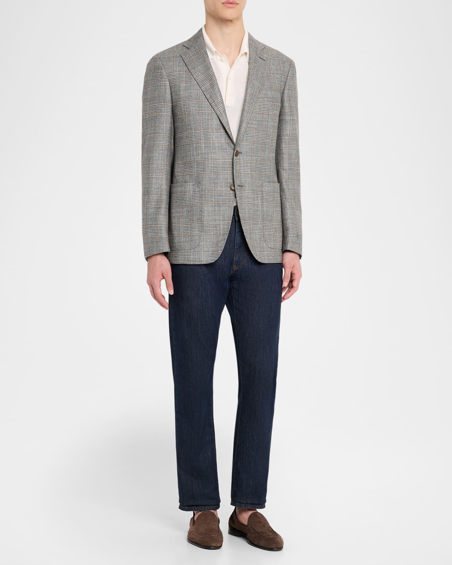 Men's Glen Plaid Notch Lapel Sport Coat Product Image