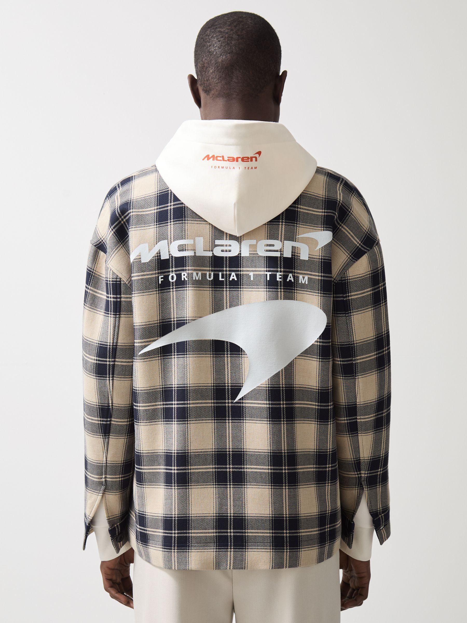 McLaren F1 Team Check Logo Overshirt in Navy/Off White Product Image
