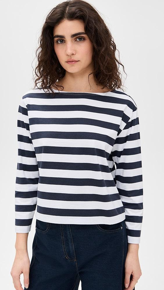 Theory Cl Stripes Boatneck Tee | Shopbop Product Image