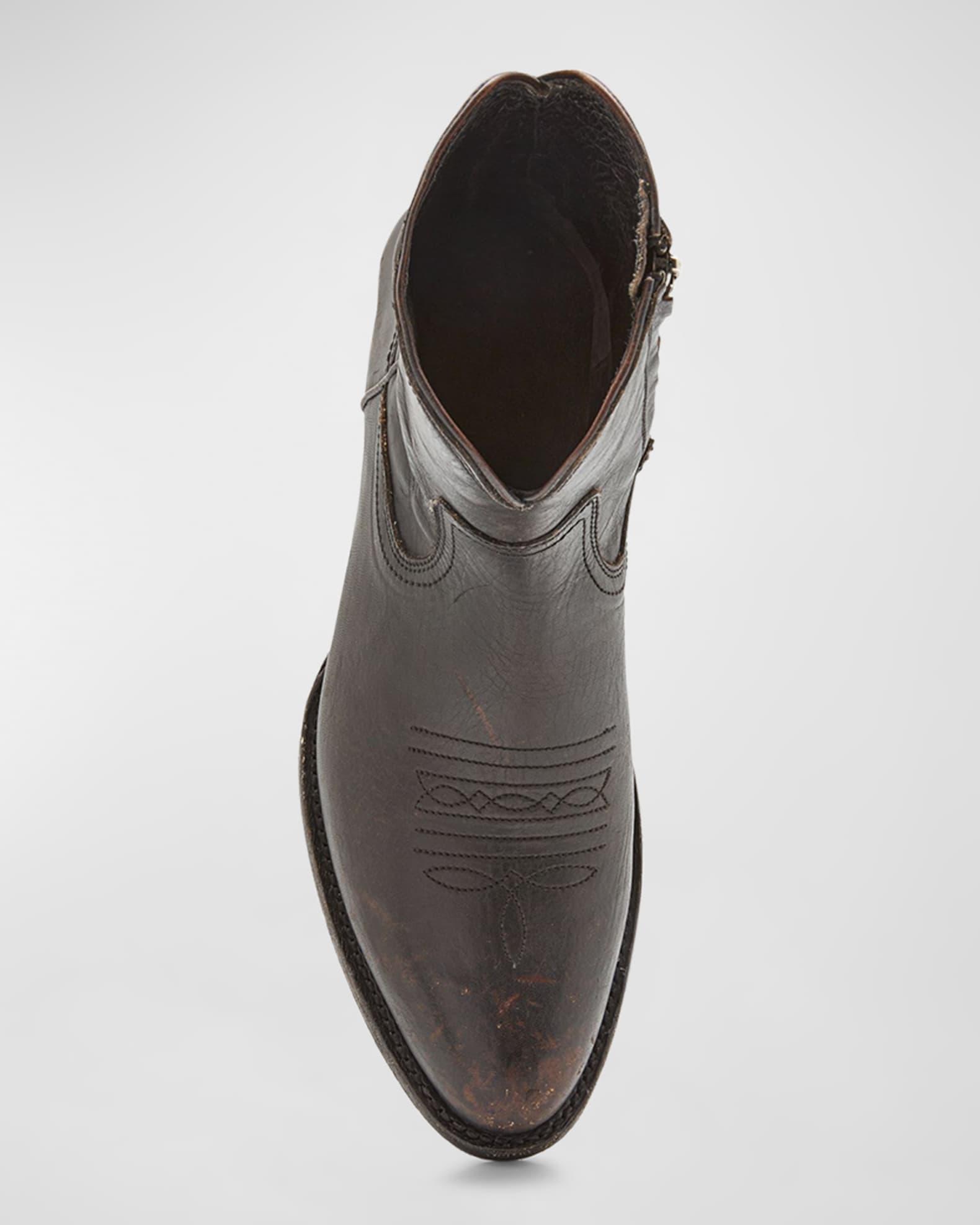 Men's Austin Side-Zip Leather Boots Product Image