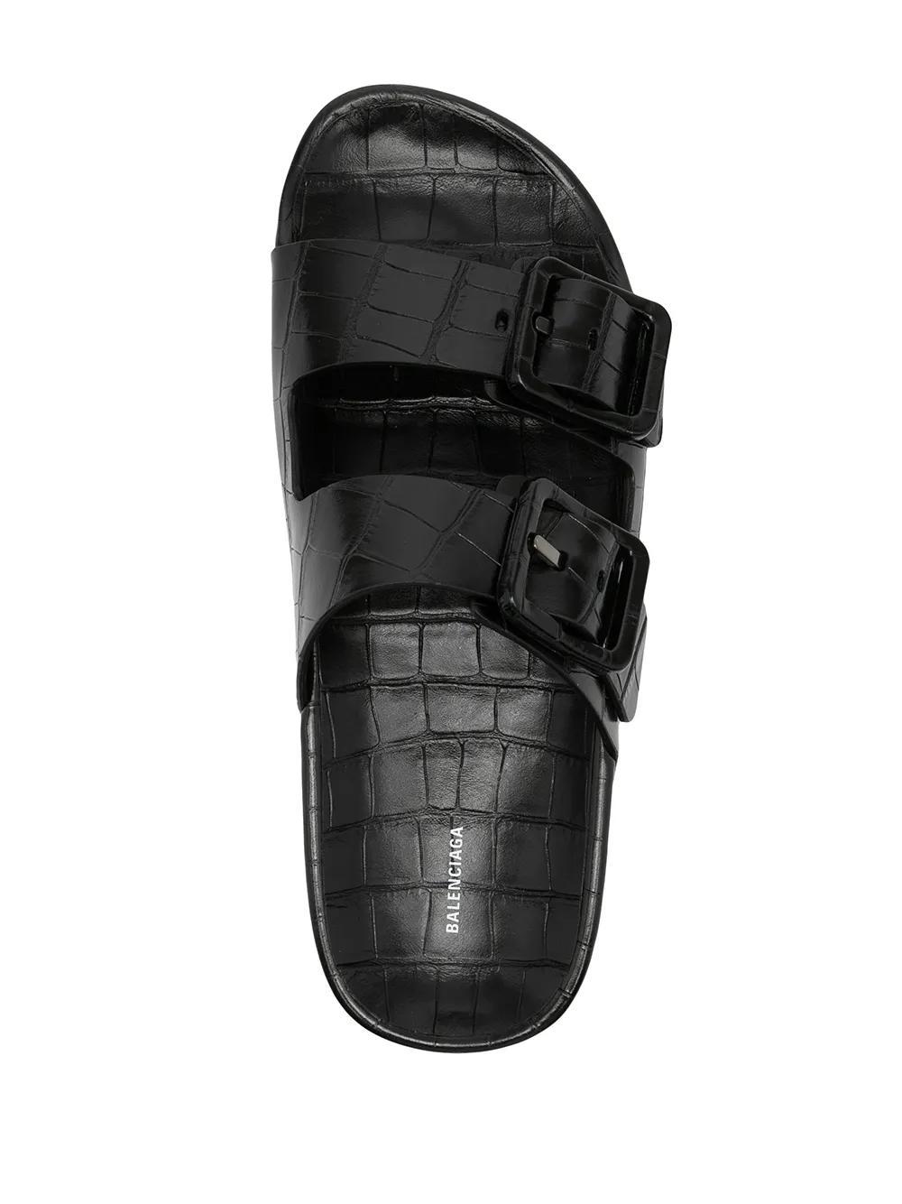 Mallorca crocodile-effect sandals Product Image
