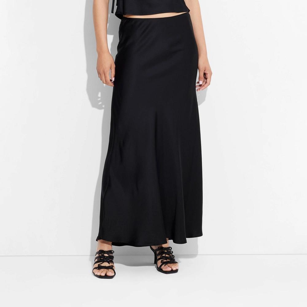 Womens Satin Trumpet Maxi Skirt - Wild Fable Black 4X Product Image