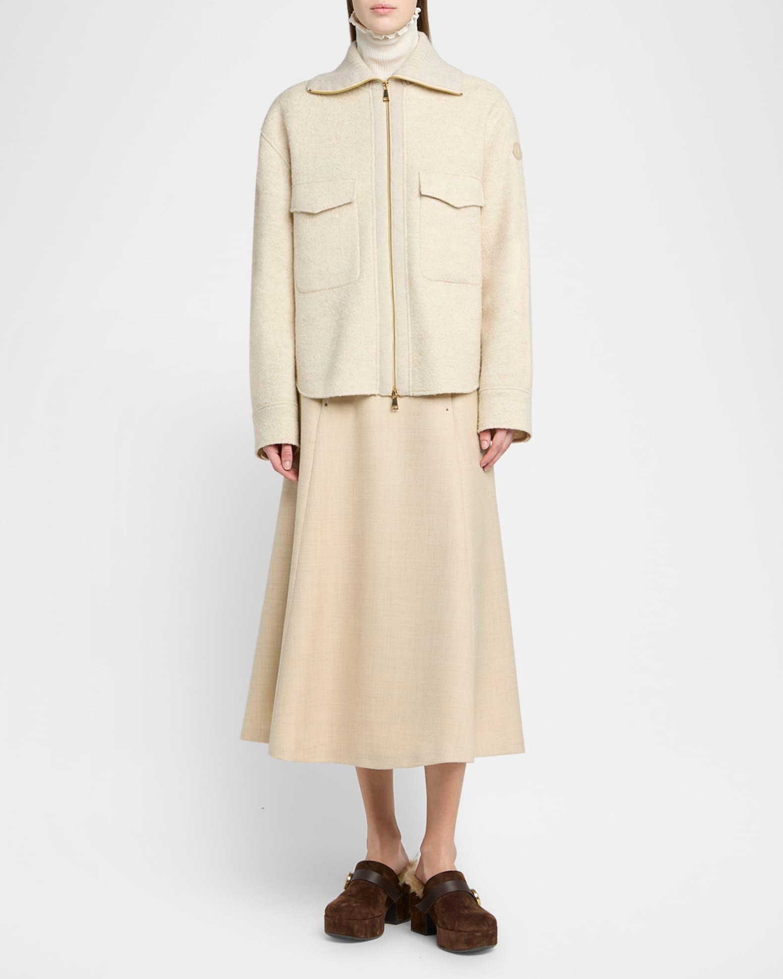Wool Knit Shirt Jacket Product Image